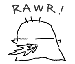 No motivation ghost and his friends EN sticker #6313071