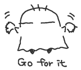 No motivation ghost and his friends EN sticker #6313075