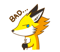 Little Golden fox-Sun sticker #6313202