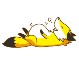 Little Golden fox-Sun sticker #6313210