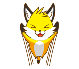 Little Golden fox-Sun sticker #6313211