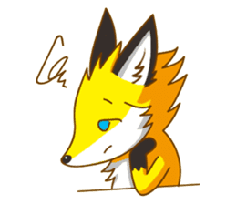 Little Golden fox-Sun sticker #6313218