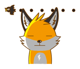 Little Golden fox-Sun sticker #6313225