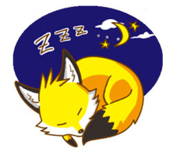 Little Golden fox-Sun sticker #6313229