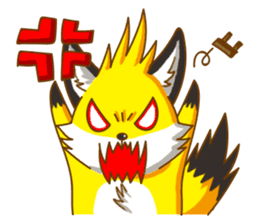 Little Golden fox-Sun sticker #6313234