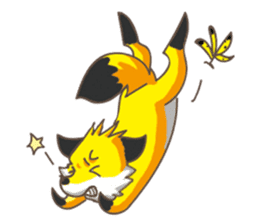 Little Golden fox-Sun sticker #6313236