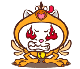 Oni the Costumed Cat sticker #6313773