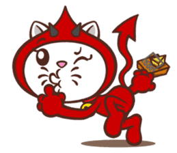 Oni the Costumed Cat sticker #6313791