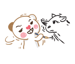 artist bear sticker #6314413