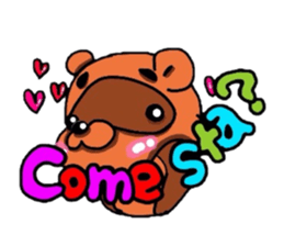 Piglet!Child raccoon dog!!Bean!!! sticker #6314484