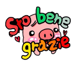 Piglet!Child raccoon dog!!Bean!!! sticker #6314485