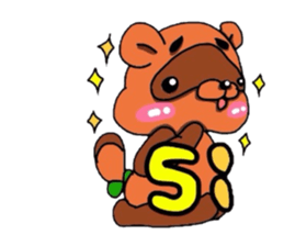 Piglet!Child raccoon dog!!Bean!!! sticker #6314500