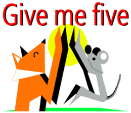 Origami fox sticker #6314739