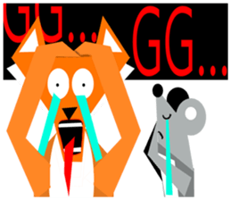 Origami fox sticker #6314741