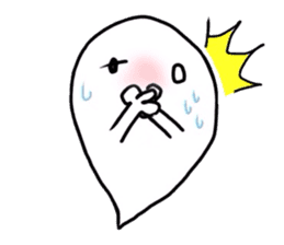 The cute ghost. sticker #6315308