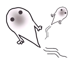 The cute ghost. sticker #6315314