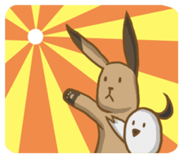 Calico cat & Brown Bunny & Snow Bird sticker #6315525