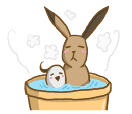 Calico cat & Brown Bunny & Snow Bird sticker #6315533