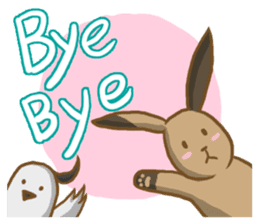 Calico cat & Brown Bunny & Snow Bird sticker #6315536