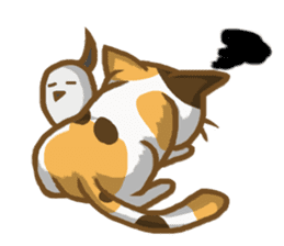 Calico cat & Brown Bunny & Snow Bird sticker #6315554
