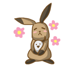 Calico cat & Brown Bunny & Snow Bird sticker #6315555