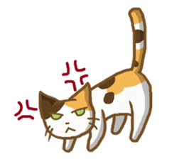 Calico cat & Brown Bunny & Snow Bird sticker #6315556