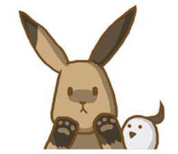 Calico cat & Brown Bunny & Snow Bird sticker #6315558