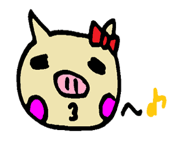 Cohabitation Pig Sticker sticker #6316647