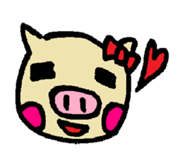 Cohabitation Pig Sticker sticker #6316650