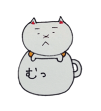 Lines of cat cup sticker #6317923