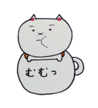 Lines of cat cup sticker #6317924