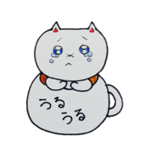 Lines of cat cup sticker #6317936