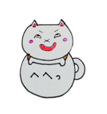 Lines of cat cup sticker #6317942