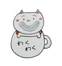 Lines of cat cup sticker #6317959
