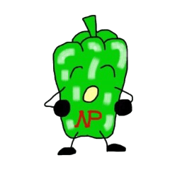 Negative of bell pepper