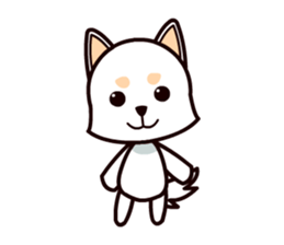 Happy White Shepherd Puppy sticker #6319040