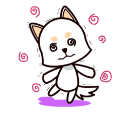 Happy White Shepherd Puppy sticker #6319073