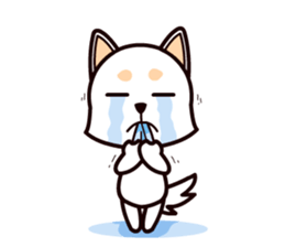 Happy White Shepherd Puppy sticker #6319075