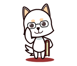 Happy White Shepherd Puppy sticker #6319077