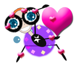 glasses girl Lyn-chan4  ver.tears sticker #6319645