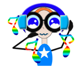 glasses girl Lyn-chan4  ver.tears sticker #6319647