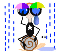 glasses girl Lyn-chan4  ver.tears sticker #6319649