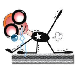 glasses girl Lyn-chan4  ver.tears sticker #6319650