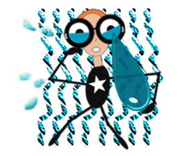 glasses girl Lyn-chan4  ver.tears sticker #6319652