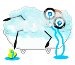 glasses girl Lyn-chan4  ver.tears sticker #6319653