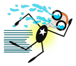 glasses girl Lyn-chan4  ver.tears sticker #6319657