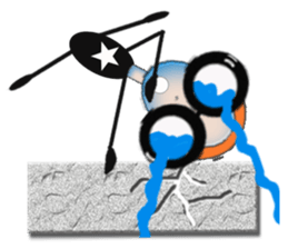 glasses girl Lyn-chan4  ver.tears sticker #6319661