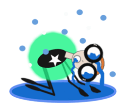 glasses girl Lyn-chan4  ver.tears sticker #6319665