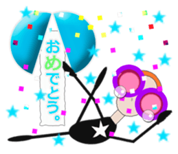 glasses girl Lyn-chan4  ver.tears sticker #6319670