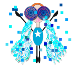 glasses girl Lyn-chan4  ver.tears sticker #6319671